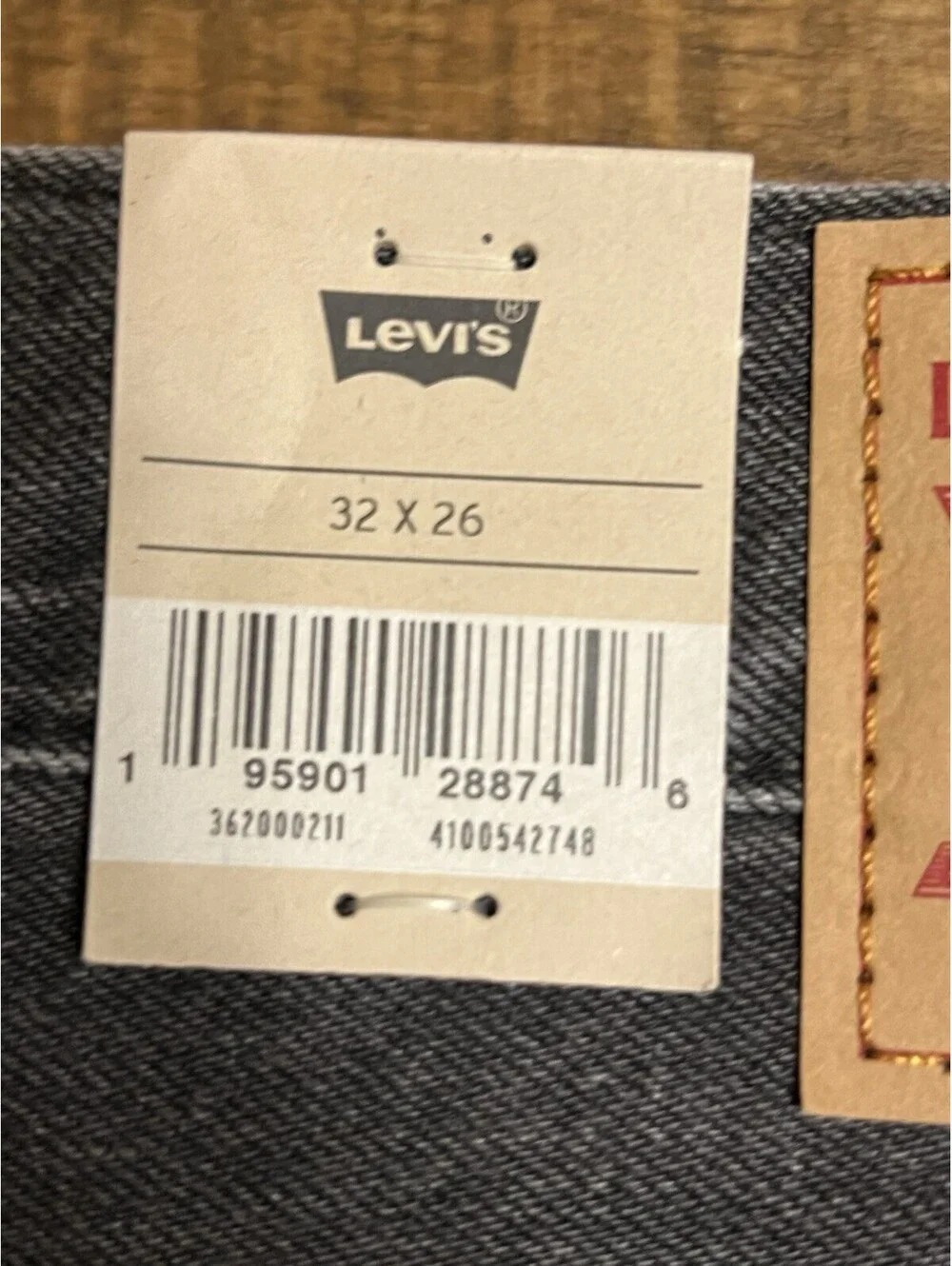 Levi's 501 Jeans Original Cropped Size 32x26 Get Off My Cloud Black